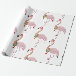 Weihnachtsmann-Flamingo Geschenkpapier