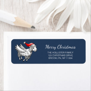 Weihnachtsmann fliegendes Weihnachtsschaf