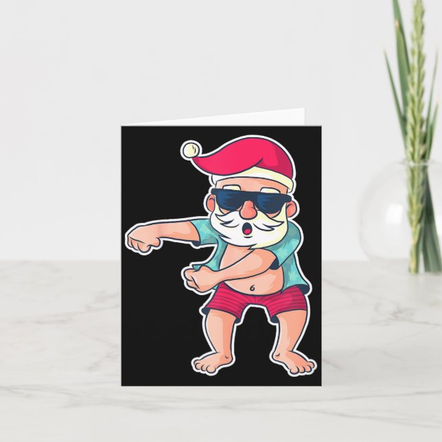 Weihnachtsmann Floss Tanz Weihnachten X-mas Gesche Karte (Vorderseite)