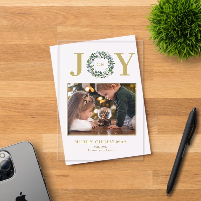 Weihnachtsmann-Foto Acryleinladungen (Insitu (Einladungskarte))