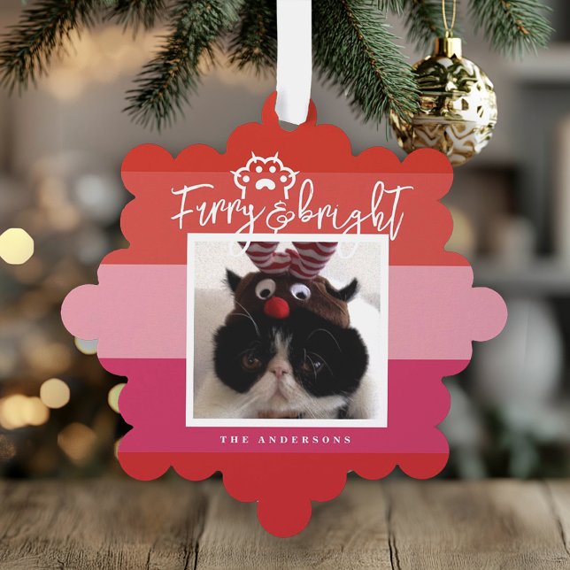 Weihnachtsmann Foto Rote Streifen Urlaub Ornament Karte (Von Creator hochgeladen)
