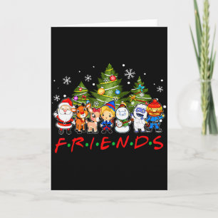 Weihnachtsmann Freunde Rudolph Schneemann Familie  Karte