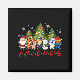 Weihnachtsmann Freunde Rudolph Schneemann Familie  Magnet