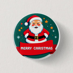 Weihnachtsmann Frohe Begrüßung Button
