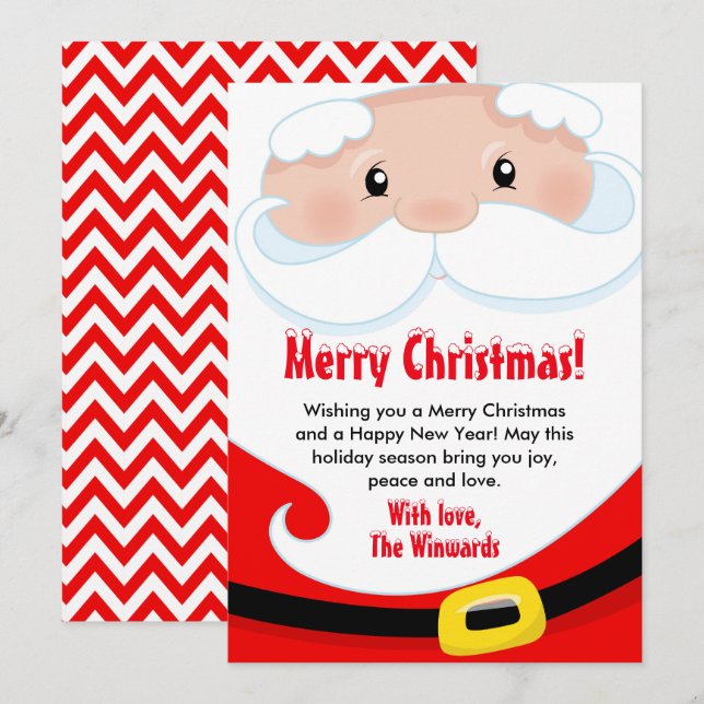 Weihnachtsmann Frohe Weihnachten (Vorne/Hinten)