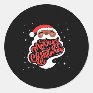 Weihnachtsmann Frohe Weihnachten Alles T-Shirt für Runder Aufkleber