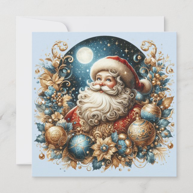 Weihnachtsmann & Frohe Weihnachten anpassbar  (Vorderseite)