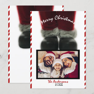 Weihnachtsmann Frohe Weihnachten Holiday Foto Kart Einladung