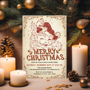Weihnachtsmann Frohe Weihnachten Party Einladung