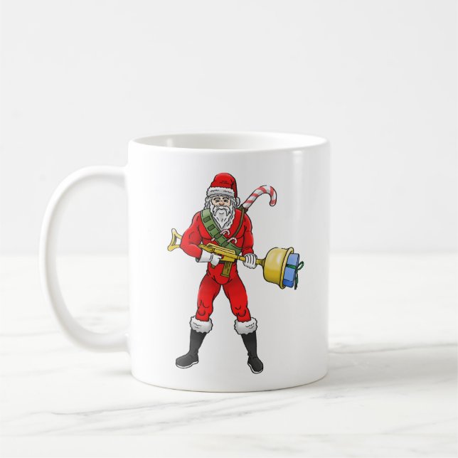 Weihnachtsmann Frohe Weihnachten Teil 2 Kaffeetasse (Links)