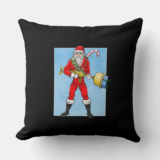 Weihnachtsmann Frohe Weihnachten Teil 2 Kissen (Vorderseite)