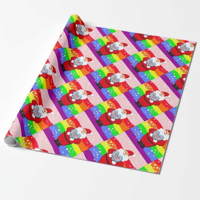 Weihnachtsmann für LGBT, für Menschenrechte Geschenkpapier (Ungerollt)