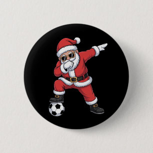 Weihnachtsmann Fußball Dabbing Santa Geschenk Weih Button