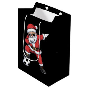 Weihnachtsmann Fußball Dabbing Santa Geschenk Weih Mittlere Geschenktüte