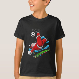 Weihnachtsmann Fußball Fahrrad Kick Xmas Sport T-Shirt