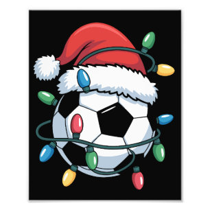 Weihnachtsmann Fußball Sport Weihnachten Fußballsp Fotodruck
