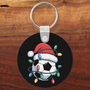 Weihnachtsmann Fußball Sport Weihnachten Fußballsp Schlüsselanhänger