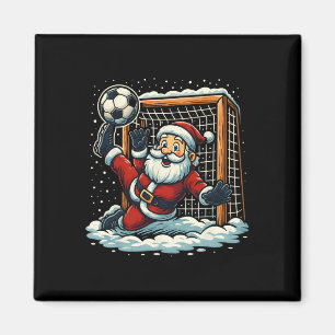 Weihnachtsmann Fußball Torwart Sport Spielen Weihn Magnet
