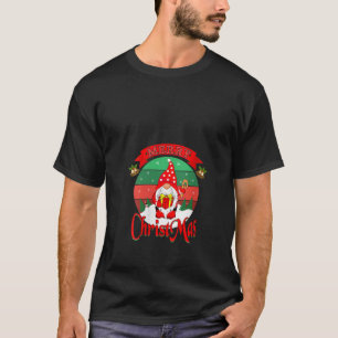Weihnachtsmann Gartenzwerg Xm für Damen T-Shirt