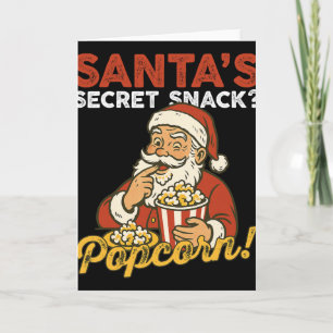 Weihnachtsmann-Geheim-Snack Lustige Popcorn-Liebha Karte