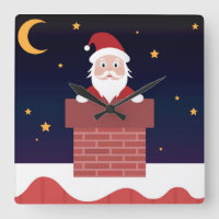 Weihnachtsmann geht am Weihnachtsabend den Schorns