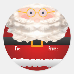 Weihnachtsmann-Geschenk-Umbau Runder Aufkleber