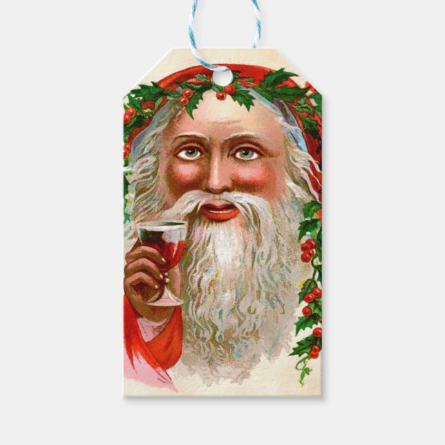 Weihnachtsmann Geschenkanhänger (Vorderseite)