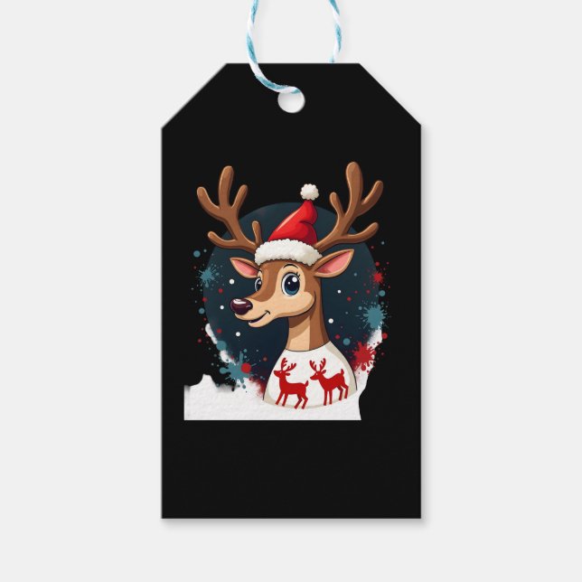 Weihnachtsmann Geschenkanhänger (Vorderseite)