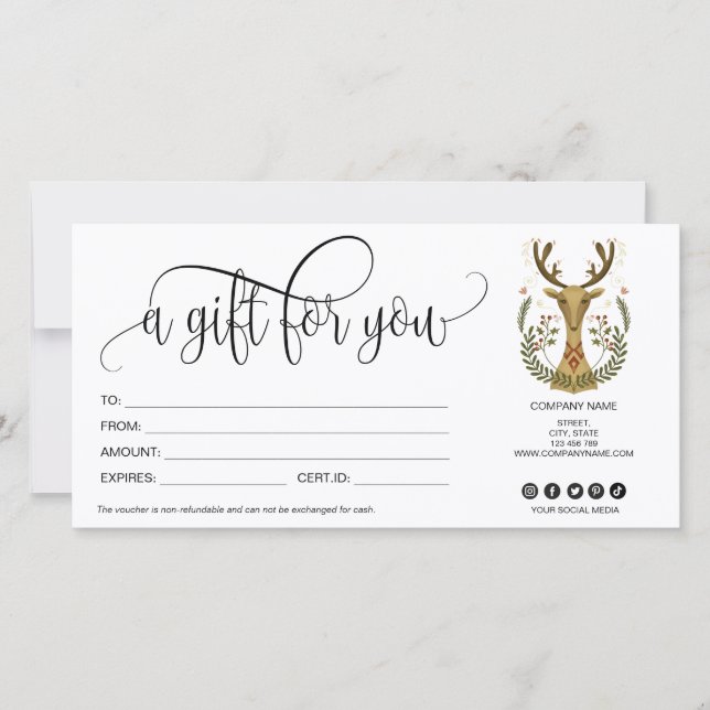 Weihnachtsmann-Geschenkkarte Volkskunst (Vorderseite)