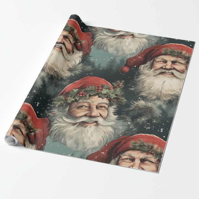 Weihnachtsmann Geschenkpapier (Ungerollt)
