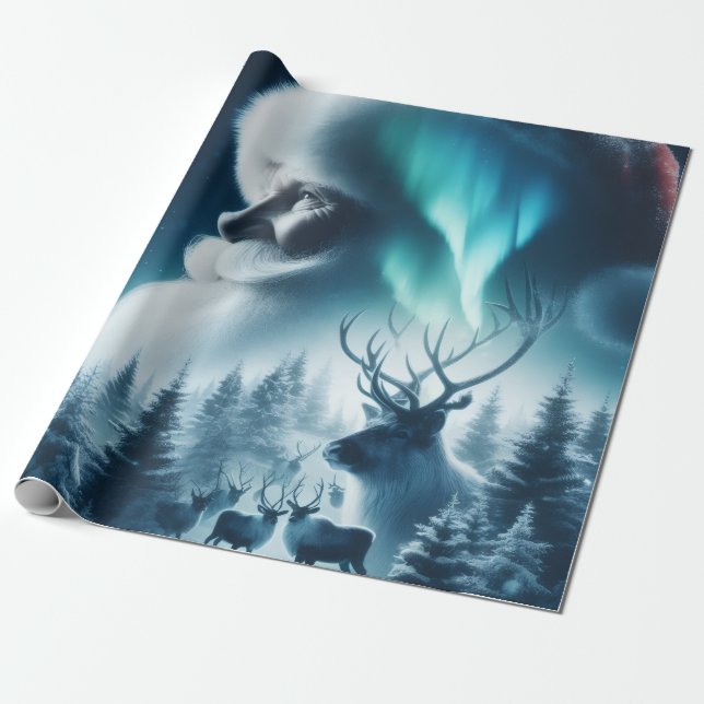 Weihnachtsmann-Geschenkpapier  Geschenkpapier (Ungerollt)