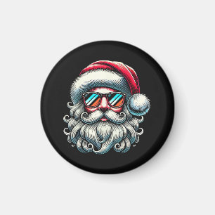 Weihnachtsmann-Gesicht Retro-Sonnenbrille Weihnach Magnet