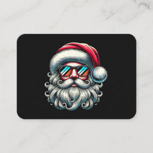 Weihnachtsmann-Gesicht Retro-Sonnenbrille Weihnach Visitenkarte