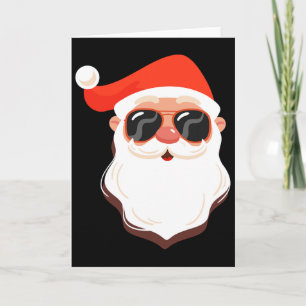 Weihnachtsmann Gesicht Sonnenbrille Mit Hut Bart S Karte