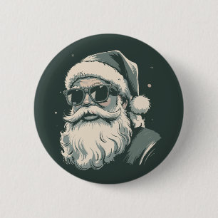 Weihnachtsmann-Gesicht-Sonnenbrille Weihnachten Xm Button