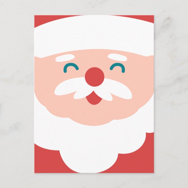 Weihnachtsmann Gesicht Vater Weihnachten Niedliche Postkarte (Vorderseite)