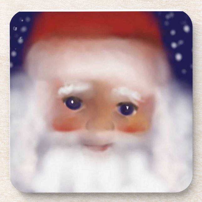 Weihnachtsmann Getränkeuntersetzer (Vorderseite)