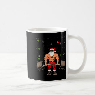 Weihnachtsmann Gewichtheben Weihnachten Fitnessstu Kaffeetasse
