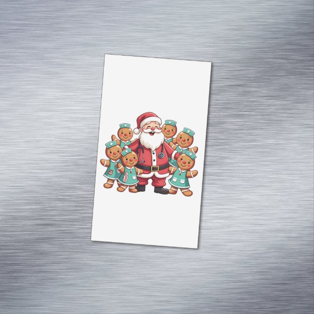 Weihnachtsmann Gingerbret Krankenpfleger Magnetische Visitenkarte (Beispiel)