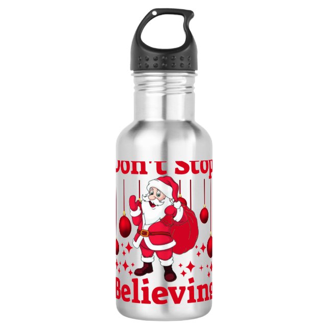Weihnachtsmann glaubt edelstahlflasche (Vorderseite)