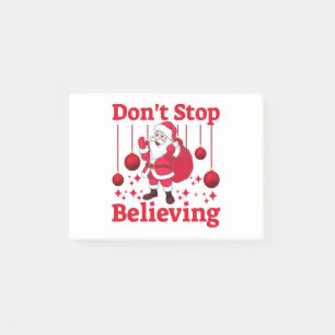 Weihnachtsmann glaubt post-it klebezettel