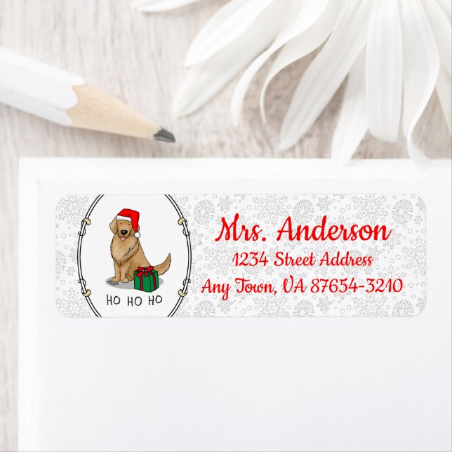 Weihnachtsmann Golden Retriever Dog Niedlich (Insitu)