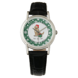 Weihnachtsmann Golden Retriever Dog Niedlich Armbanduhr