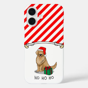 Weihnachtsmann Golden Retriever Dog Niedlich iPhone 16 Hülle