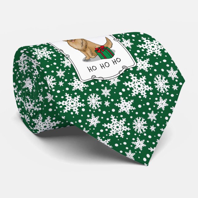 Weihnachtsmann Golden Retriever Dog Niedlich Krawatte (Gerollt)