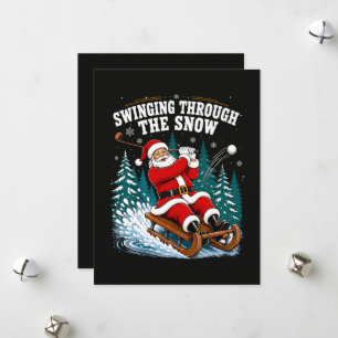 Weihnachtsmann Golfen Frohe Weihnachten Golfer