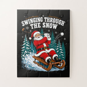 Weihnachtsmann Golfen Frohe Weihnachten Golfer