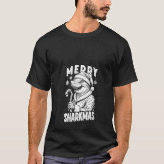 Weihnachtsmann-Hai Damen Lustiger Weihnachtshai We T-Shirt