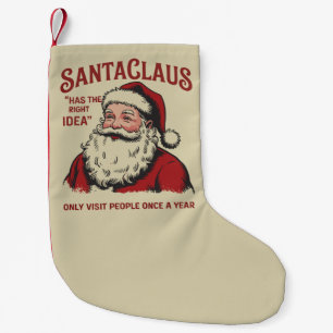 Weihnachtsmann hat die richtige Idee Lustige Weihn Kleiner Weihnachtsstrumpf