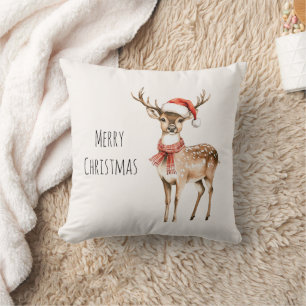 Weihnachtsmann-Hirsch-Hut Weihnachten Kissen